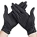 Produktbild 100 Stück Nitril Einweghandschuhe Einmaldhandschuhe Latexfrei Handschuhe - Handy-Touchscreen-Design Haushalt Küche Catering Abdichtung Schönheitssalon Zahnmedizin Tintendruck Täglicher (schwarz , M )