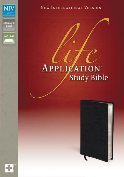 NIV, Life Application Study Bible, Second Edition, Genuine Leather, Black, Red Letter Edition Leather Bound – October 24, 2011