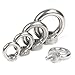 MAGICLULU 4 Pcs Stainless Steel M6 Eye Bolt Screws with Shoulder for Lifting and Boat Use, Threaded Eye Screws Sturdy for Heavy-Duty Industrial and Marine Applications