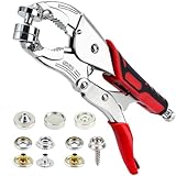 Heavy Duty Snap Fastener Tool, Snap Kit with 140 Pcs, Punching Capable, Magnetic Mold, Beginner-Friendly Snap Installation Tool, Boat Covers, Leather & Fabric Repair Installation