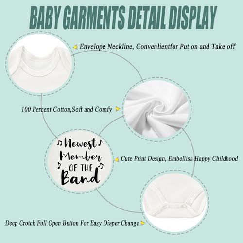 New Member of the Band Bodysuit, Newborn Boy Outfits, Little Sister Newborn Outfit, Funny Toddler Fashion Clothing3