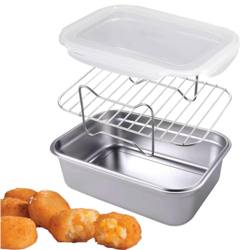 Bol Mezclador para Empanar de Acero Inoxidable 2.6QT con Tapa miniatura 1