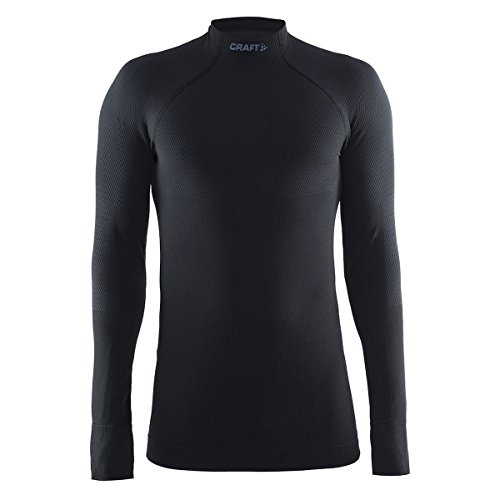 Craft Sportswear Men's Warm Half Mock Neck Long Sleeve Base Layer Top: cooling/protection/ventilation/bike/cycle/ski/outdoor/sport