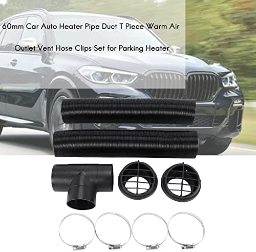 Wobekuy 60mm Car Auto Heater Pipe Duct T Piece Warm Outlet Vent Hose Set for Parking Heater Eberspacher