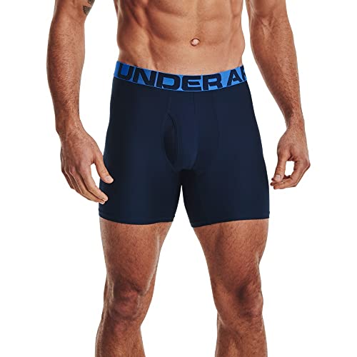 Image of Under Armour mens Multi-pack Performance Tech Boxerjock Brief, 6 inch Inseam, All-day Comfort & Soft