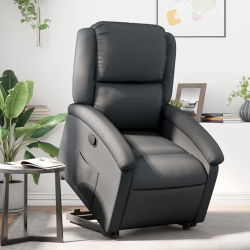 Sillón Plegable de Cuero Negro miniatura 2