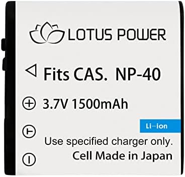 LOTUS POWER NP40 Batteries and Charger, LCD Intelligent NP 40 Charger & NP-40 Battery for Casio Exilim EX-Z750 EX-Z1000 / Kodak PIXPRO AZ521 / Pentax XG-1 Digital Cameras (1 Charger&2 Batteries)