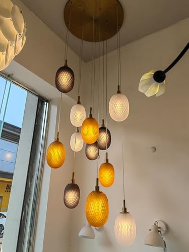 �y���_���g���C�g, �k����LED�V�����f���A �A���o�[�X���[�N�K���X�y���_���g���C�g ���_���_�C�j���O���[�� �Q�� ���r���O���[���V�����f���A ����G4�Ɩ�(26 heads Round,Chrome chassis)