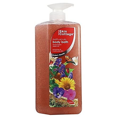 Skin Cottage Floral Fusion Essence Bath Scrub - Exfoliating Body Wash with Apricot Kernel and Jojoba Beads (1000 ml)-picture-21