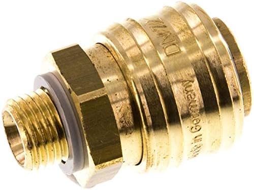 Landefeld Coupling Socket Type NW7.2 Brass 1/4-Inch Male Thread Edition: Standard Material: Brass Thread: G1/4"