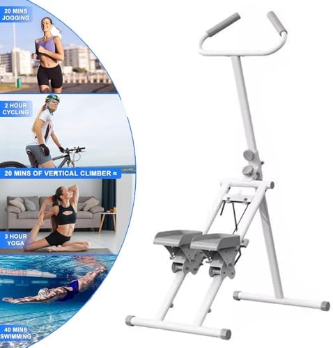 Foldable Full Body Mountain Step Machine - Vertical Cardio Climber for Home Gym Workout, Triangular Handrail, Compact Design for Efficient Cardio Training