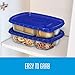 Ziploc Food Storage Meal Prep Containers Reusable for Kitchen Organization, Smart Snap Technology, Dishwasher Safe, Divided Rectangle, 2 Count