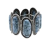 bracelet navajo femme Largeur : 4,8 cm. La pierre mesure environ 3,8 x 1,5 cm