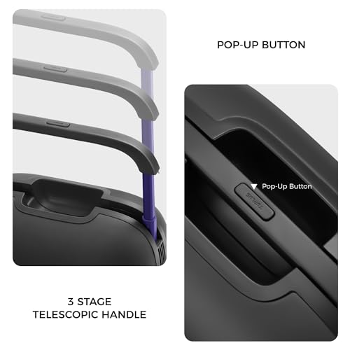 TUPLUS Suitcase ABS Hard Shell Luggage Hold Check in Travel Case with 4 Spinner Wheels,TIME CAPSULE COLLECTION4