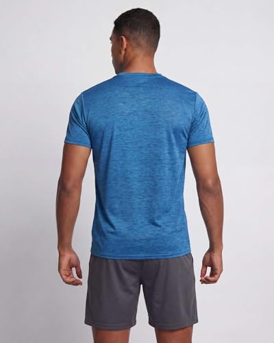 Image of Real Essentials 5 Pack: Men's Dry-Fit Moisture Wicking Active Athletic Performance Crew T-Shirt
