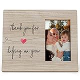 DIENADFX Thank You for Helping Me Grow Picture Frames, Teacher Picture Photo Frames, Appreciation Gifts for Parents Mentor, Graduation Gifts for Teacher, Thank You Wood Picture Frames for 4x6 Photos