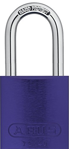 Image of Lockout Padlock, Keyed Alike, Aluminum, Purple, 1 1 /2 in Shackle Height, 1 1 /2 in Body Width - 1 Each
