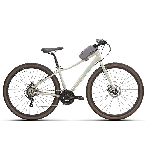 Bicicleta Sense Urbana Move Fitness 2023 Transmissão 3x7 Velocidades Freios a Disco Tamanho 17(Cinza Azul, 17)
