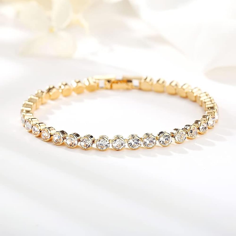 Amazon.com: ZAHSY Gold Tennis Bracelet Cubic Zirconia
