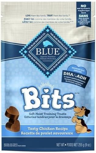 Blue Buffalo Blue Bits Natural Soft-Moist Training Dog Treats, Chicken Recipe 9-oz Bag