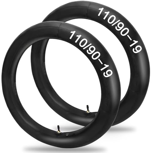 110/90-19 (4.50 x 19) Inner Tubes 110/90-19 Dirt Bike Tube Heavy Duty Motorcycle Tube with TR4 Straight Valve Stem Fits Motorcycle 3mm Thick2 PCS