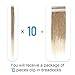 Sangtok 10 PCS Clip in Dreadlocks Hair Extensions, 24 inch Synthetic Dreads Extensions, Thin Straight Dreadlock for White Women(brown/blonde)