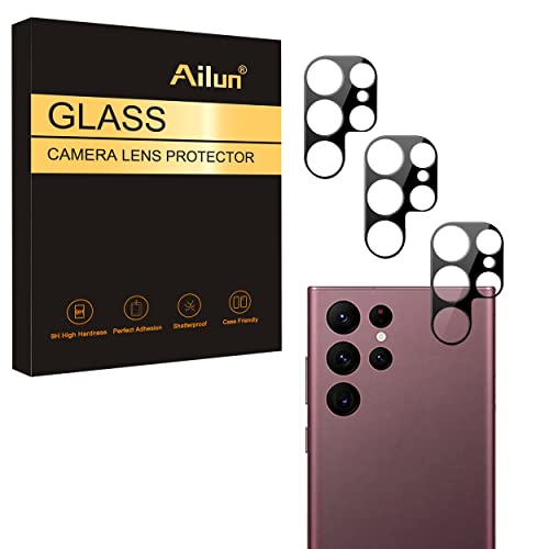 Ailun Camera Lens Protector for Galaxy S22 Ultra 3Pack Tempered Glass Anti-Scratch Case Friendly(Not For S22/S22 Plus/S22+)