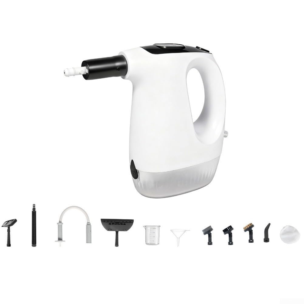Pulitore a Vapore Portatile per 10s Riscaldamento per Tappeti e Divani - Smacchiatore Multiuso 27x25cm
