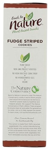 Image of Back to Nature Cookies, Fudge Striped, 8.5 Ounce