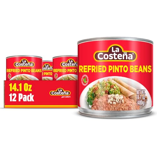 La Costeña Refried Pinto Beans - Ready-to-Eat Canned Refried Beans