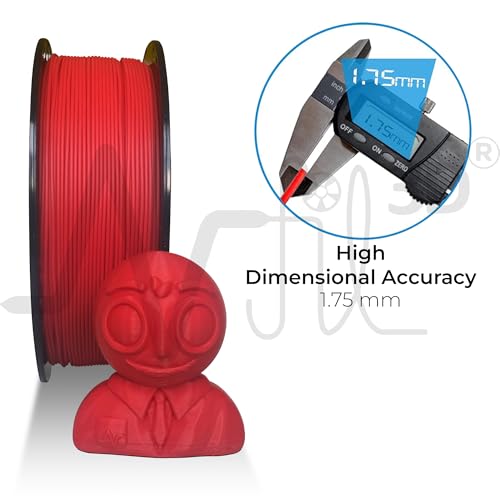 Image of NFIL3D 1KG Net Turbo Finish PLA+ Strawberry Red 3D Printer Filament | Filaments for 3D Printer| 1.75mm| Accuracy + /- 0.015mm |1000g 3D Filament, 250g Spool, 350g Packaging Weight (Total Weight 1.6KG)
