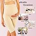 Franato Premium Maternity Shapewear Short, High Waisted Mid-Thigh Pregnancy Underwear Panties Body Shaper Prevent Chaffing Nude
