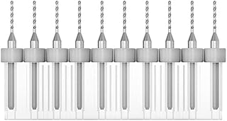 10pcs 0.8mm Micro Drill Bit, PCB Drill Bit with 1/8 Inch Shank Tungsten Carbide Rotary Tool for Print Circuit Board Stone CNC Engraving