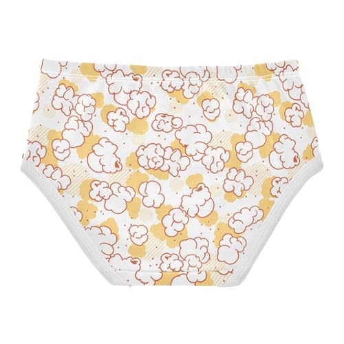 Little Girl Underwear Toddler Panties Kids Undies Butter Popcorn Soft Cotton Briefs 2T-8Y2