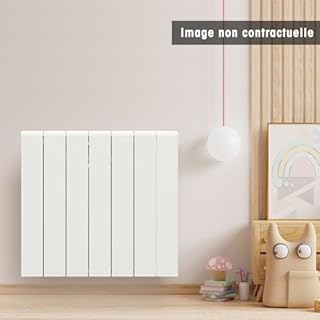 BATILEC - Radiateur à inertie alu ZILO WiFi 2000 W - Chauffage électrique connecté Tuya, IP24, thermostat précis, 4 modes de chauffe, fil pilote 6 ordres, sécurité enfant