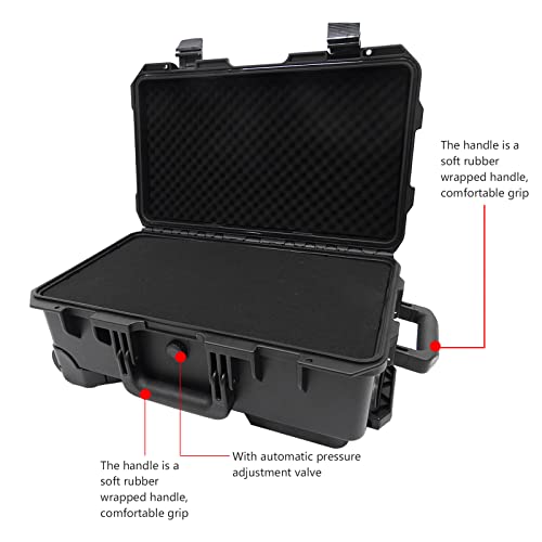 Stranthother Hard Case With Foam, Shockproof Camera Cases, Carry On Hard Case Waterproof, Protective Case With Foam All Weather, For Drones, Camera, Telescope, 28 Inch Black #TOP5