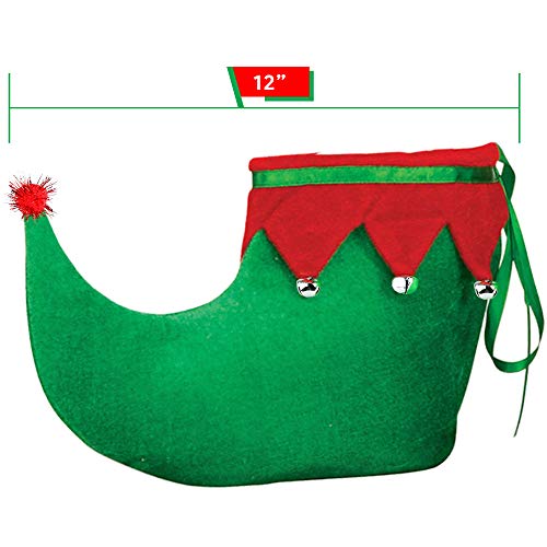 image for Skeleteen Red Green Elf Shoes cover - Red and Green Velvet Holiday Elf