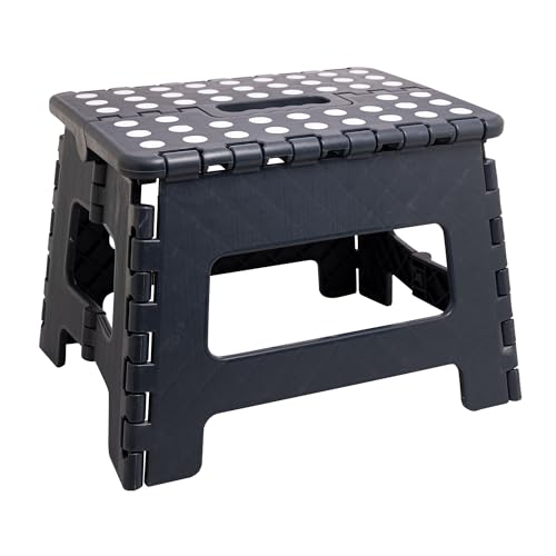 LYOR - Banco Dobrável de Plástico Cinza 22cm