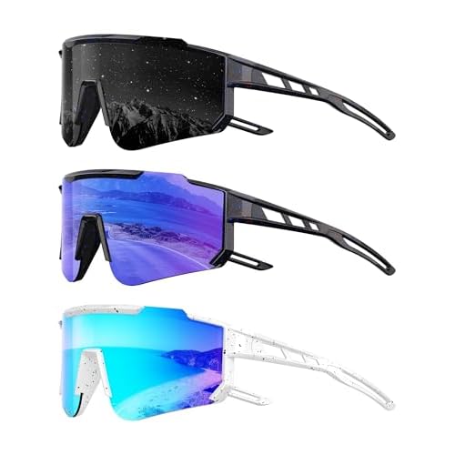 Kids Polarized Baseball Sunglasses - Youth Softball Cycling Sports Sunglasses for Boys Girls Ages 3-12 UV Protection A05-grey/Dark Blue/Ice Blue