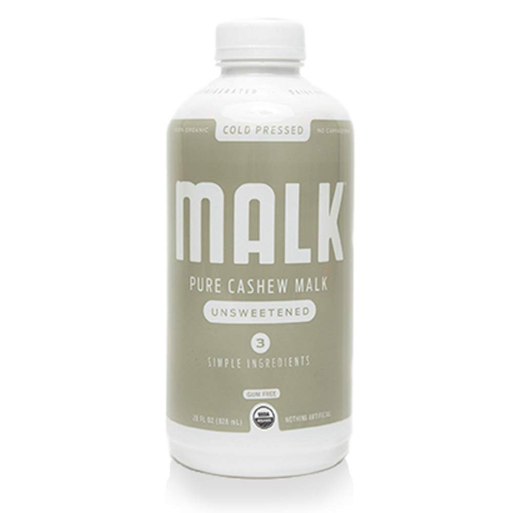 MALK Unsweetened MALK, Vanilla Almond, Non Dairy, SOY & Dairy Free, Lactose Free, 28 oz, (Pack of 6)