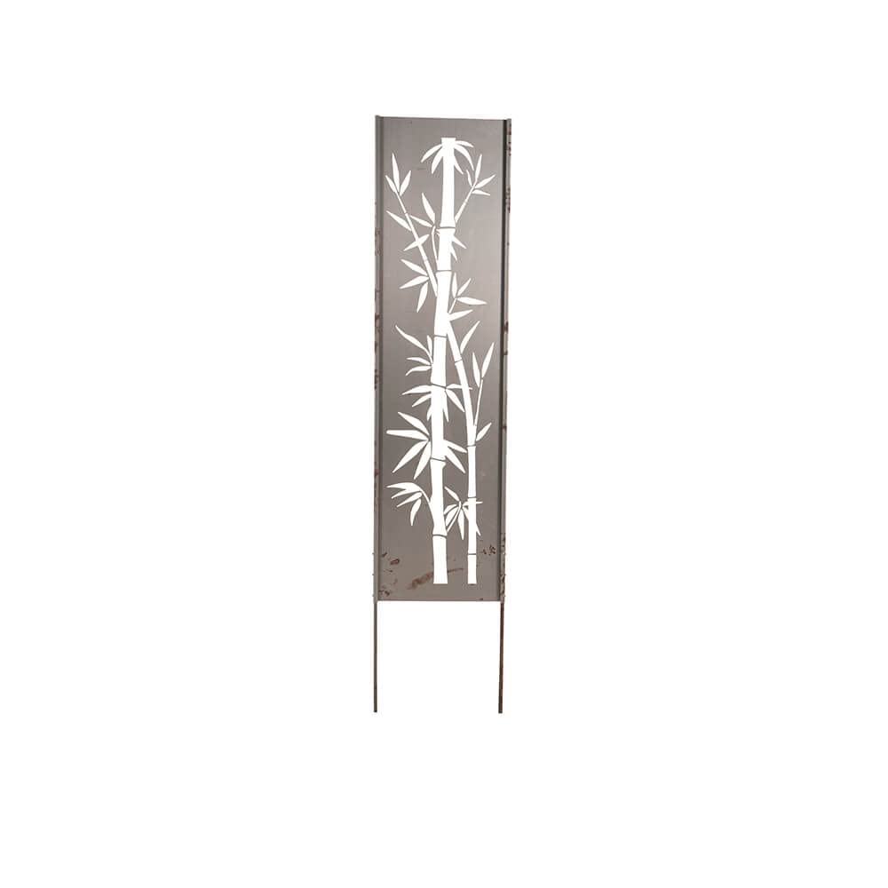 Home Deluxe - Rost Sichtschutz - Aurelia - 230 x 50 x 1,5 cm, wetterbeständig, edle Rostoptik I Gartenstecker Rostschild Sichtschutz Deko aus Rost