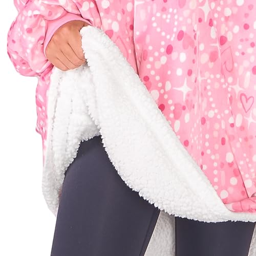 Image of Bare Home Wearable Blanket Hoodie - Soft Plush Sherpa - Warm and Cozy - Oversized Wearable Blanket