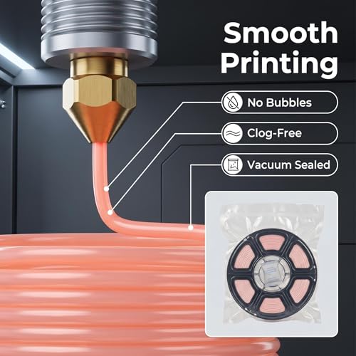 Image of PLA Filament 1.75mm Milky Pink 1KG, Clog-Free 3D Printer Filament Dimensional Accuracy + /- 0.02mm,High Speed Printing 1kg Spool(2.2lbs) 3D Printing Filament Fits for Most FDM 3D Printer