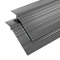 Aluminum Floor Transition Threshold Strip, 2pcs Set Doorway Edge Trim Suitable for Threshold Height Less Than 1.6 InchThreshold Ramps for Doorways, Wheelchairs, Door/Tile/Threshold Reducer (Grey)