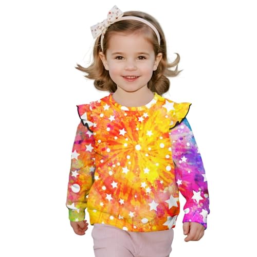 Toddler Girls Sweatshirt Ruffle Long Sleeve Pullover 1-8 Years Tops