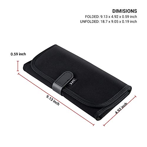 8 Pockets Lens Filter Case Up To 82Mm (37Mm 40.5Mm 43Mm 46Mm 49Mm 52Mm 55Mm 58Mm 62Mm 67Mm 72Mm 77Mm) For Round Or Square Filters, Belt Loop Design, Folding Camera Filter Pouch Wallet Holder Case #TOP5