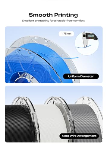Image of Creality Hyper PLA Filament 1.75mm, High-Speed 600mm /s RFID PLA for CFS System, Smart RFID Auto-Settings, Tough & Durable, Tangle-Free Spool for K2 Pro, K2 Plus and Most 3D Printers, 1KG (Black)
