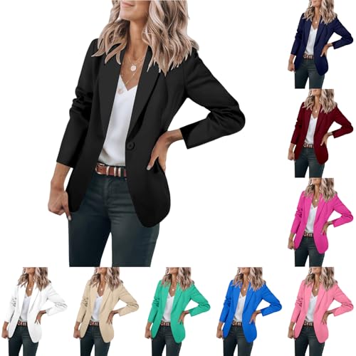Womens Casual Blazers Open Front Long Sleeve Suit Jackets Open Front Work Office Outwear Lightweight Slim Fit Blazer4