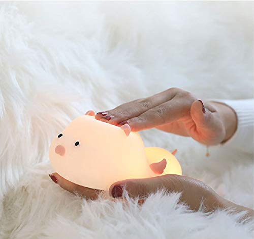 Lámpara nocturna de silicona para niños color rosa miniatura 5