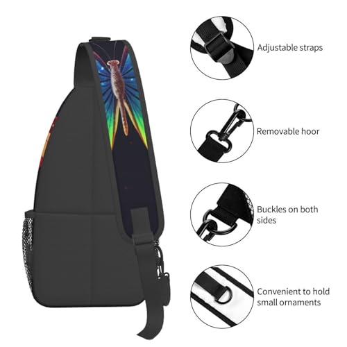 Mochila bandolera cruzada para hombre y mujer negra miniatura 5